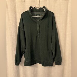 Aerie Forest Green Button-Up Sweater